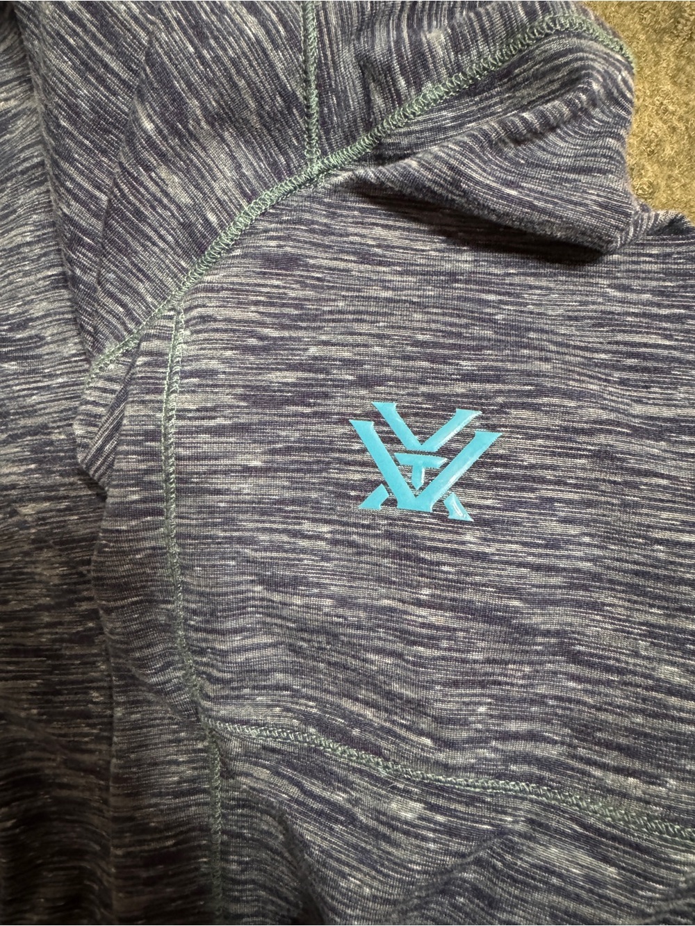 Vortex Men’s Navy Heather Quarter-Zip Pullover - Picture 3 of 4